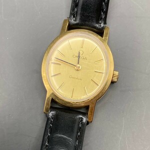 ◆稼働品◆人気◆ OMEGA オメガ ジュネーブ Geneve ゴールド文字盤 レディース腕時計 手巻き アンティーク