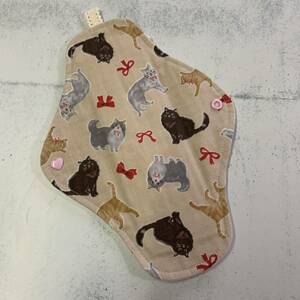 *L size * hand made * fabric napkin holder 26.5cm ( cat pattern )