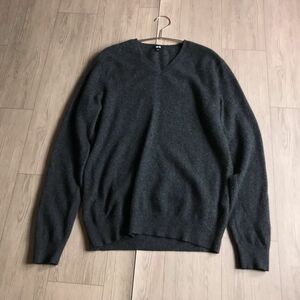 100円スタート☆ UNIQLO ユニクロ　メンズサイズ　カシミヤ100% ニット　セーター