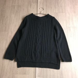 100円スタート♪ HANAE MORI ハナエモリ　ALMA IN ROSE 日本製　ケーブル編み　ニット　セーター