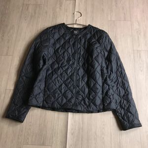 100円スタート○ UNIQLO ユニクロ　warm padded ノーカラー キルティング　ジャケット　中綿