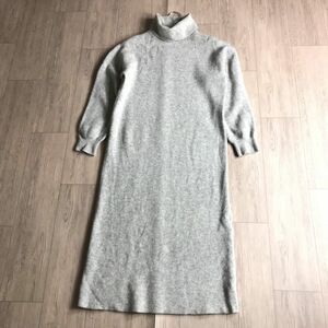 100円スタート NOLLEY'S ノーリーズ　カシミヤブレンド　ニット　ワンピース　セーター　ハイネック　タートルネック