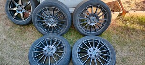 共豊 シュタイナー SF-X 18インチ 4本 18×7.0J+53 5H PCD114.3 タイヤ ブリジストン トランザT005 215/45R15 2019/17週