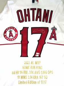 【MS】大谷翔平 直筆サイン 2023年MVP・本塁打王記念 試合着用同様オーセンティック・白ユニフォーム 超レア17枚限定版 WBC Fanatics