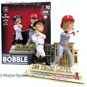 【MS】大谷翔平+ベーブルース 100年の時を超えた4月18日のNY ダブル・ボブルヘッド人形 新品箱入り 216個限定 バブルヘッド 首振り人形