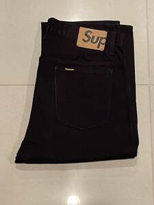 supreme 5pocket canvas pants Black 32inchシュプリーム 5ポケット キャンバスパンツ ブラック BOXロゴステッカー付き