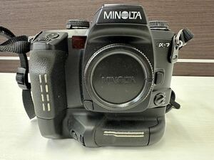 MINOLTA ミノルタ α7 縦位置グリップ 一眼レフ フィルムカメラ ブラック カメラバッグ・説明書付き 動作未確認