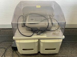 任天堂 SFC スーパーファミコン 本体 コントローラーx2 台座 ラック カセットケース付き 家庭用ゲーム機器 通電確認済み