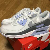 新品未試着 26.5cm(MENS 26cm) NIKE WMNS AIR MAX 90 White Grey ナイキ エア マックス 90 ホワイト コバルト ウルフグレイ FB8570-100_画像1