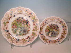 * Royal Doulton Royal Doulton BRAMBLY HEDGE Blanc b Lee hedge Autumn autumn plate 2 four season series records out of production goods box less 