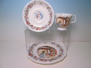 * Royal Doulton RoyalDoulton Blanc b Lee hedge winter winter four season cup & saucer beaker plate 2 point set records out of production goods 