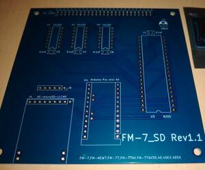 FM-7/new7 専用 SDカード読み書きボードFM-7SDの基板とブートROMのセット