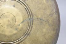 【英】1273 時代 黄銅建水 中国美術 朝鮮 日本 銅製 銅器 骨董品 美術品 古美術 時代品 古玩_画像10