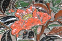 【英】1262 時代 唐物漆紅花緑葉菓子器 中国美術 朝鮮 漆芸 漆器 乾漆 蓋物 香合 骨董品 美術品 古美術 時代品 古玩_画像5