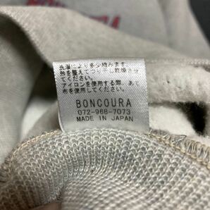 【美品】BONCOURA ボンクラ 両Vスウェット 染み込みプリント グレー サイズ40 日本製 アメカジの画像4