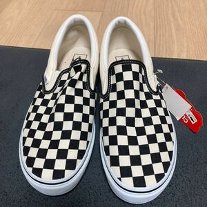 [ unused ]VANS Vans slip-on shoes black × white checker US10H 28.5cm SK8 Old school ERA sneakers 