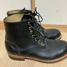 REVIVAL 90% PRODUCTS by Varde77 バルデセブンティーセブン U.S. OIL LEATHER WORK BOOTS BLACK サイズ8_画像4