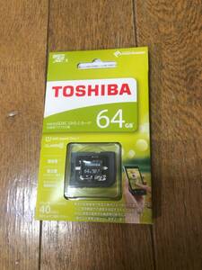 TOSHIBA　マイクロSDXC　UHS-Ⅰ　64GB