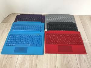 中古品 PC周辺機器 キーボード6点まとめ売り Microsoft マイクロソフト surface サーフェス レッド ブラック ライトブルー グレー 紫 