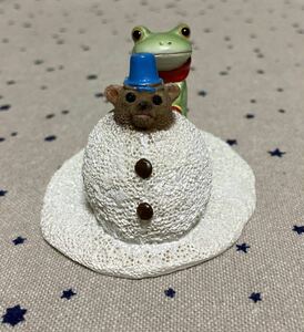 コポー 雪だるまにされたくまたん 冬 新品 copeau コポタロウ コポミ くまたん かえる カエル クマ 置物 廃盤 レア