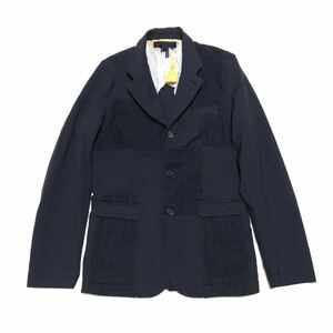 【人気】COMME des GARCONS SHIRT コムデギャルソン ツイードパッチワークテーラードジャケット 男性用 メンズ Mサイズ 古着 YE232