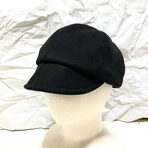 【送料360円】CA4LA カシラ フェイクスエードキャスケット 帽子 男女兼用 ブラック 日本製 EE94