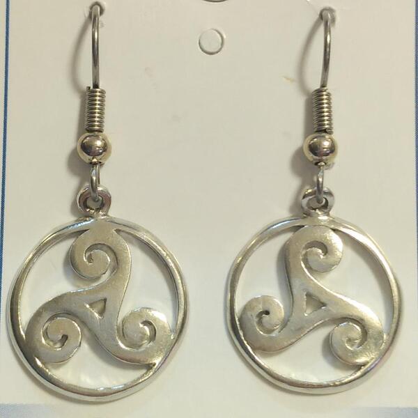 Nebula: Celtic Triskele Earrings