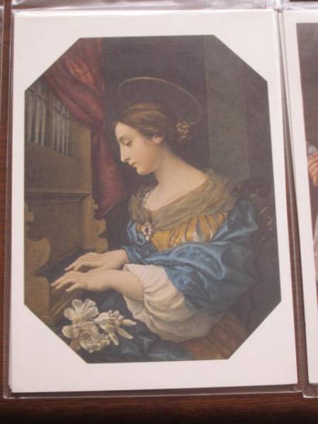 Postcard ★ Carlo Dolci Saint Cecilia ★ Cecilia Caecilia Christian Painting Christmas Card, antique, collection, Printed materials, others