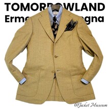 【未使用近】イタリアErmenegildo Zegna トゥモローランド 秋冬起毛カシミヤフランネル TOMORROWLAND 44 テーラードジャケット ネクタイに_画像1