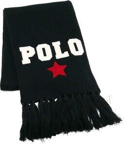 新品タグ付き POLO RALPH LAUREN varsity scarf ユニセックス 大判ストール ポロ ラルフローレン マフラー ビッグロゴ スター