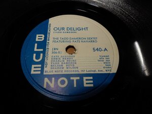 SP78* популярный BLUE NOTE*540-A:OUR DELIGHT*540-B:THE SQUIRRE*THE TADD DAMERON SEXTET*767 Lexingt.Ave.NYC* красивый поверхность * управление 125