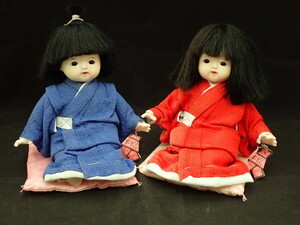 D39☆送料無料!! 創作人形 京おさな 男の子 女の子 日本人形 市松人形 ビスクドール アンティーク (80)