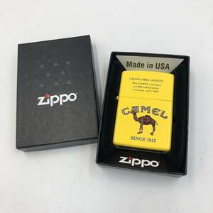 12.21HK-E1004★ZIPPO CDMEL★キャメル ジッポ ジッポー 2020年製 イエロー 黄色 オイルライター lighter 喫煙具 DA0/DB7.