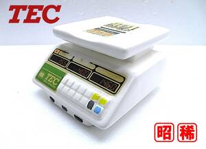 【昭和の企業ノベルティ】TEC◆電子天秤形 陶器製 貯金箱◆昭和ノスタルジー◆稀少◆