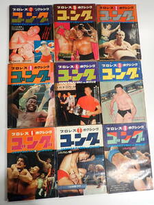 G13B☆ω　【ゴング 1969～1970年 13冊＋プロレス・ボクシング 1970～1972年 8冊】まとめて21冊　プロレス　格闘技