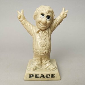 希少【 メッセージ ドール 】LOVE PEACE USA 70's 古着 店舗 置物 雑貨 ディスプレイ アメリカ ラブ ピース ヒッピー レトロ ビンテージ