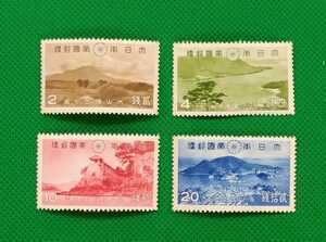 大山・瀬戸内海国立公園/4種完品/1939年/良品/ヒンジ無/シワ無/裏糊艶良好/第1次国立公園シリーズ/カタログ価格8,220円/№848