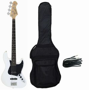  быстрое решение * новый товар * бесплатная доставка Legend LJB-Z B WH(White черный pick guard ) Jazz основа / с футляром 