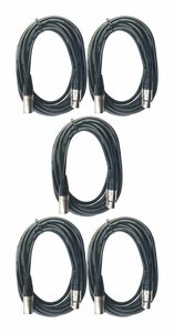 即決◆新品◆送料無料TRUE DYNA TDXLR-05/5本セット 格安マイクケーブル 長さ:5M (XLR-XLR:XLR(メス) /XLR(オス))