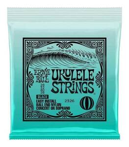  prompt decision * new goods * free shipping ERNIE BALL 2326×1 black * nylon ball end ukulele string / mail service 