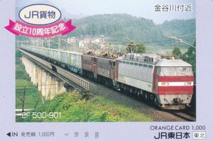 EF500-901金谷川付近 JR貨物設立10周年記念　JR東日本オレンジカード