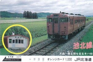 地北線を走るキハ40　JR北海道オレンジカード