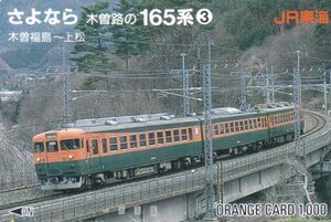 さよなら木曽路の165系③　JR東海オレンジカード