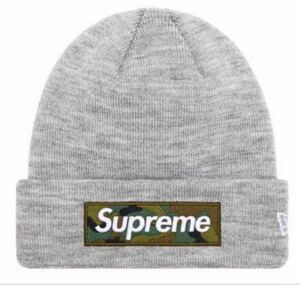 【新品未使用】Supreme New Era Box Logo Beanie Heather Grey シュプリーム ニューエラ ボックス ロゴ ビーニー ヘザー グレー