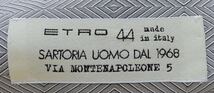 9288 美品 ETRO SARTORIA UOMO DAL エトロ イタリア製 ホリゾンタル カラー 長袖 シャツ ドレスシャツ 艶感 織柄 ジャガード グレー 灰 44_画像10
