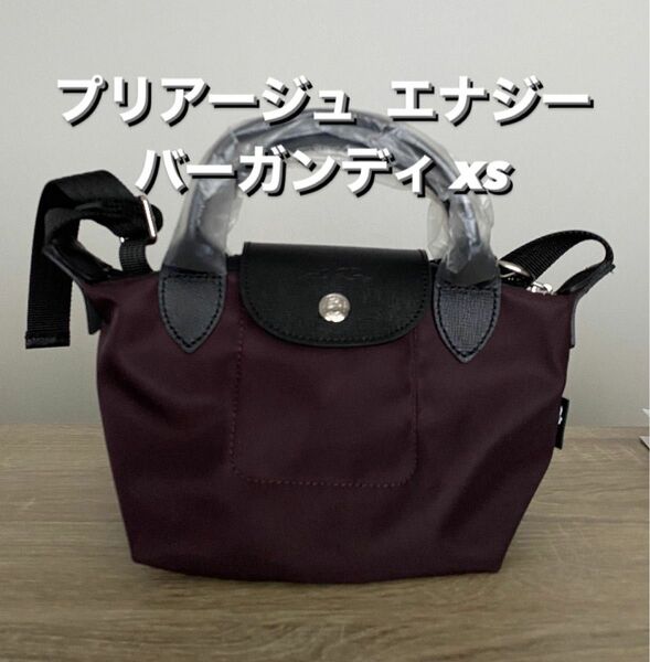 【Longchamp/ロンシャン】プリアージュ エナジー XS バーガンディ