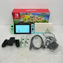 美品 動作品 初期化済み Nintendo Switch/ニンテンドースイッチ あつまれどうぶつの森セット 本体 あつ森_画像1