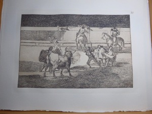 ドガの代表作「闘牛士」の原板から刷られた銅版画です No31