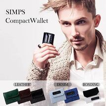 財布 極小財布 手のひらサイズ コインケース ミニ財布 インディゴ 本革 ギフト メンズ レディース_画像3