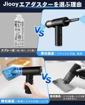 【17kpa吸引力 12.5kpa吹き出し力】Jiooy エアダスター 電動エアダスター 強力 吹き飛ばしX吸い込み　2in1 取扱説明書付き_画像2